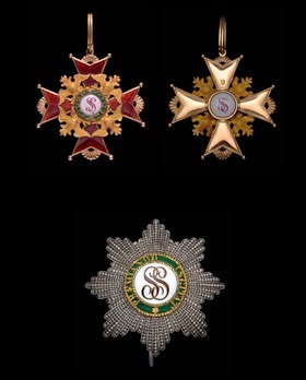 Order of Saint Stanislaus, Type I, Civil Division, I Class Set 