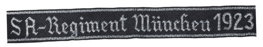 SA-Regiment München 1923 Cuff Title Obverse