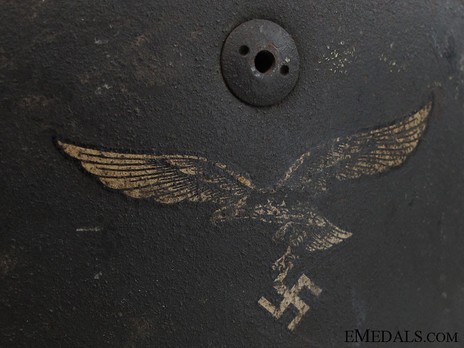 Luftwaffe Paratrooper Helmet Eagle Detail