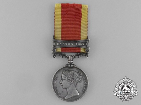 Silver Medal (with "CANTON 1857" clasp) Obverse
