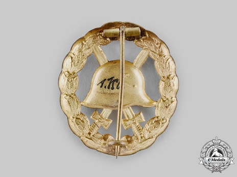 Wound Badge, in Gold (in bronze, cut-out) Reverse