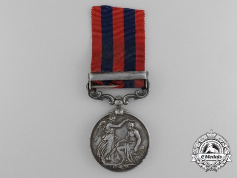 Silver Medal (with "WAZIRISTAN 1894-5" clasp) Reverse