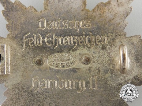 German Field Honour Badge (in bronze) Reverse Detail
