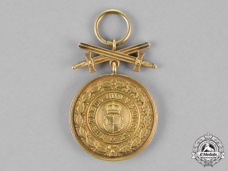 House Order of Hohenzollern, Type II, Military Division, Gold Merit Medal ("1842") Obverse