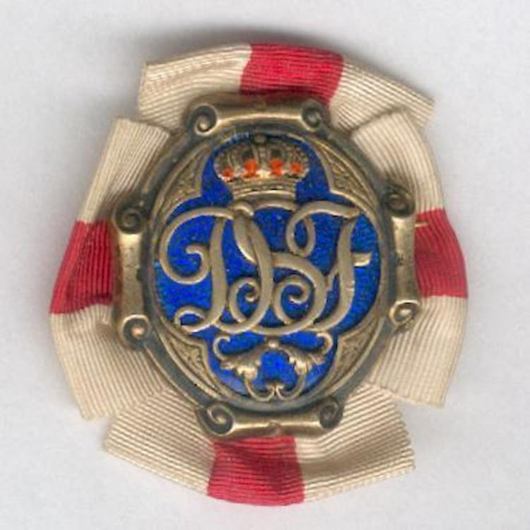 Gilded silver badge obv s