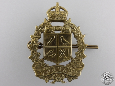 7th/11th Hussars Other Ranks Cap Badge Obverse
