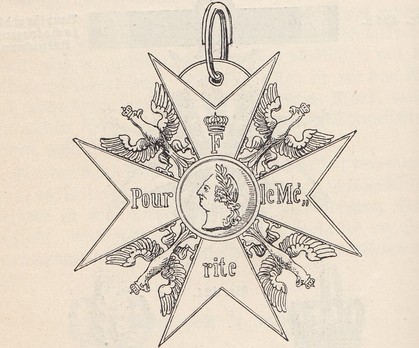 Pour le Mérite, Grand Cross (in gold) Obverse