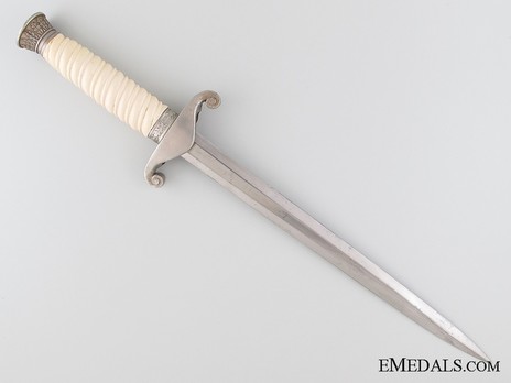 German Army Unmarked White Grip Officer’s Dagger Reverse
