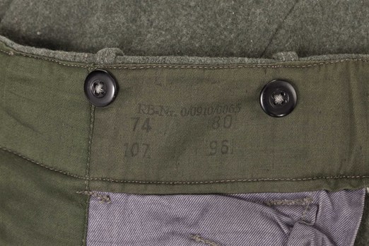 Luftwaffe Late Pattern Paratrooper Trousers Detail Stamp