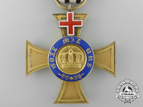 Order of the Crown, Civil Division, Type II, IV Class Cross, by J. Wagner & Sohn (with St. John Cross & commemorative ribbon) Obverse
