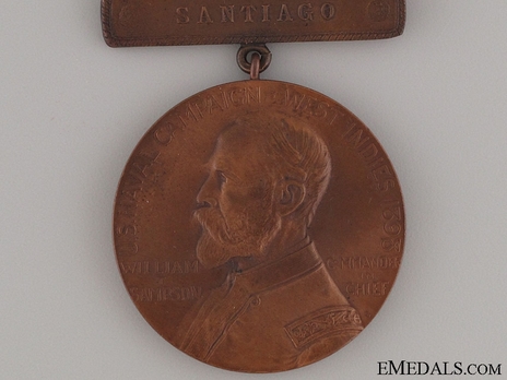 West Indies Campaign Medal (for U.S.S. Texas, with 7 clasps) Obverse
