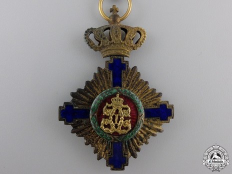 The Order of the Star of Romania, Type I, Civil Division, Officer's Cross Reverse