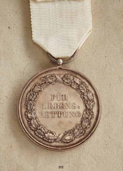 Life Saving Medal, Type V, in Silver Reverse