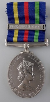 Silver Medal (for British recipients, with 1 clasp) Obverse