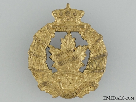 British Columbia Regiment Other Ranks Cap Badge Obverse
