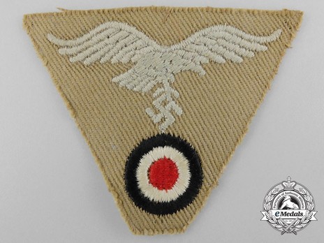 Luftwaffe NCO/EM Ranks 2nd Pattern Tropical One-Piece Cloth Cap Eagle Insignia Obverse