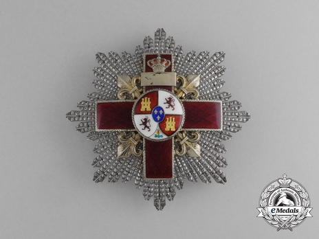 2nd Class Breast Star (red distincion) (with Fleur de Lys and Royal Crown) Obverse