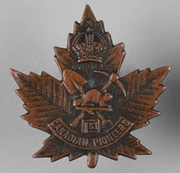 1st Pioneer Battalion Other Ranks Collar Badge Obverse