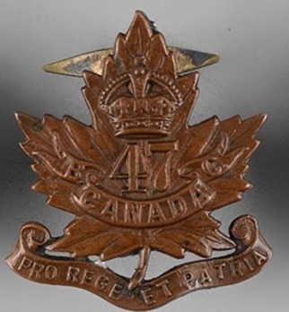 47th Infantry Battalion Other Ranks Collar Badge Obverse