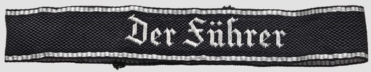 SS Der Führer Officer Cuff Title Obverse