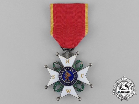Order of the Lion of Limburg, Knight's Cross (in silver gilt) Obverse with Ribbon