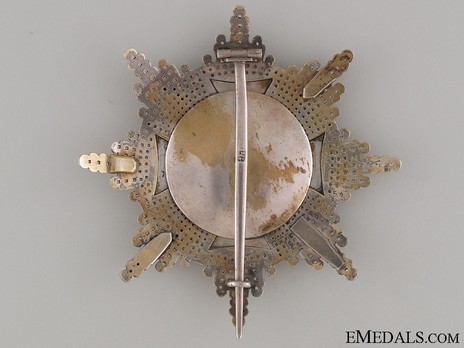 Order of the White Eagle, Breast Star (1764-1831) Reverse
