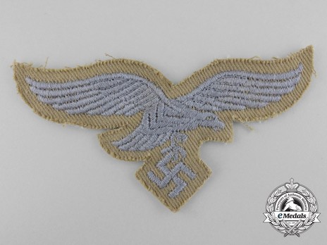 Luftwaffe 2nd Pattern NCO/EM's Breast Eagle (Tropical backer) Obverse