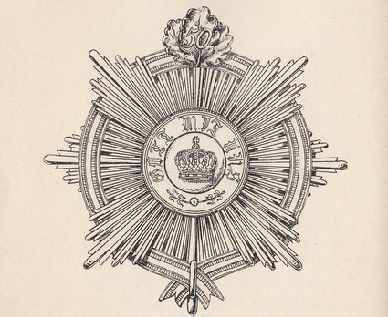 Order of the Crown, Civil Division, Type II, I Class Breast Star (with ORE ribbon & oak leaves & jubilee number) Obverse