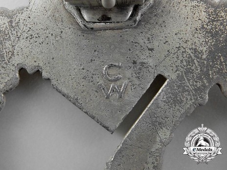Infantry Assault Badge, by C. Wild (in silver) Detail