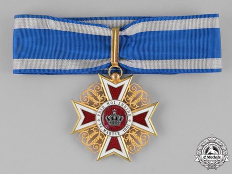 Order of the Romanian Crown, Type I, Civil Division, Commander's Cross Obverse