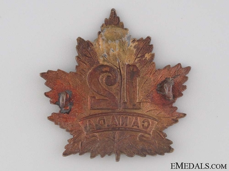 12th Infantry Battalion Other Ranks Cap Badge Reverse