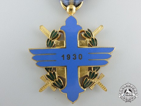 Order of Aeronautical Virtue, Type I, Civil Division, Officer's Cross Reverse