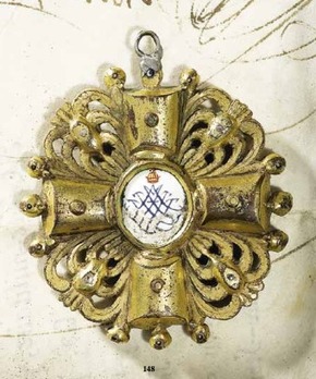 Order of St. Anne, Type I, I Class Badge (in bronze gilt, c. 1760) Reverse