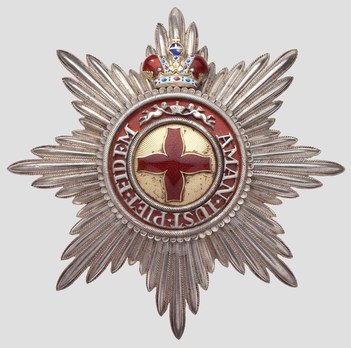 Order of St. Anne I & II, Type II, Civil Division, Class Breast Star (with Imperial Crown)
