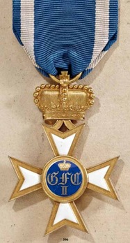 Military Long Service Decoration, 1838-1914, Gold Cross for 20 Years (for royalty) Obverse