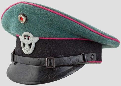 German Fire Protection Police NCO/EM's Visor Cap Profile