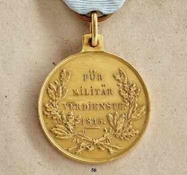 Military Merit Medal in Gold Reverse