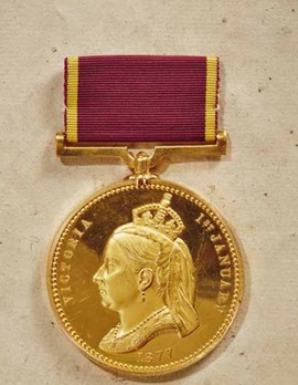 Empress of India Medal, in Gold