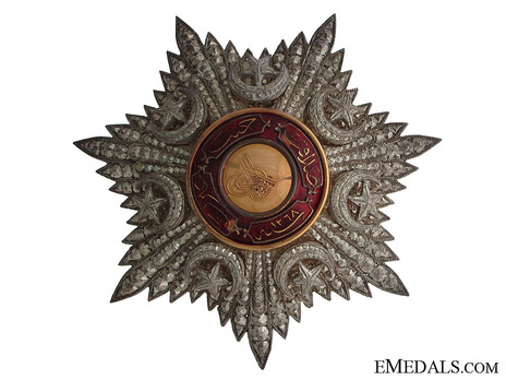 Order of Medjidjie, Civil Division, I Class Breast Star Obverse