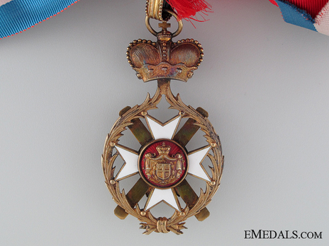 Order of the Cross of Takovo, Civil Division, II Class Reverse