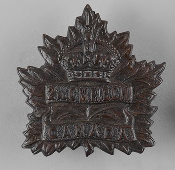 2nd Mounted Rifle Battalion Other Ranks Cap Badge Obverse