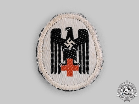 German Red Cross 2nd Pattern Cap Eagle Cloth Insignia Obverse