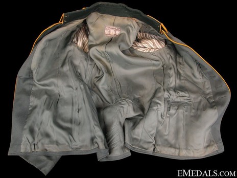 German Army Cavalry Officer's Piped Field Tunic Interior