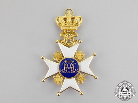 Order of the Wendish Crown, Civil Division, Grand Cross (with gold crown) Reverse