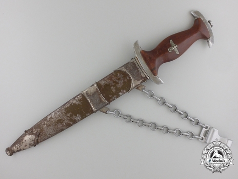 NPEA Leader Dagger with Chain Hanger Obverse in Scabbard