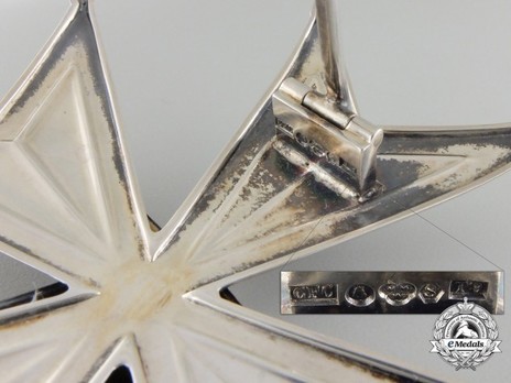I Class Commander Breast Star (with silver by C. F. Carlman) Reverse Detail