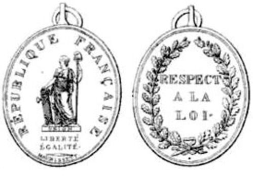 Silver Medal (stamped "MAURISSET.F.") Obverse and Reverse