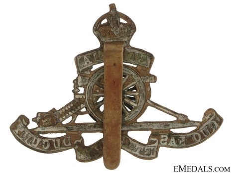 Royal Field Artillery General Service Other Ranks Cap Badge Reverse