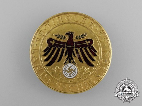 Tyrolean Marksmanship Gau Achievement Badge, Type III, in Gold Obverse