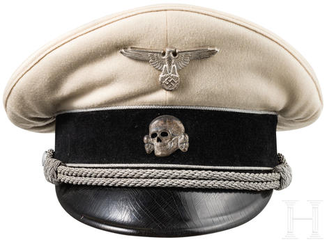 Allgemeine SS General's White Visor Cap Front